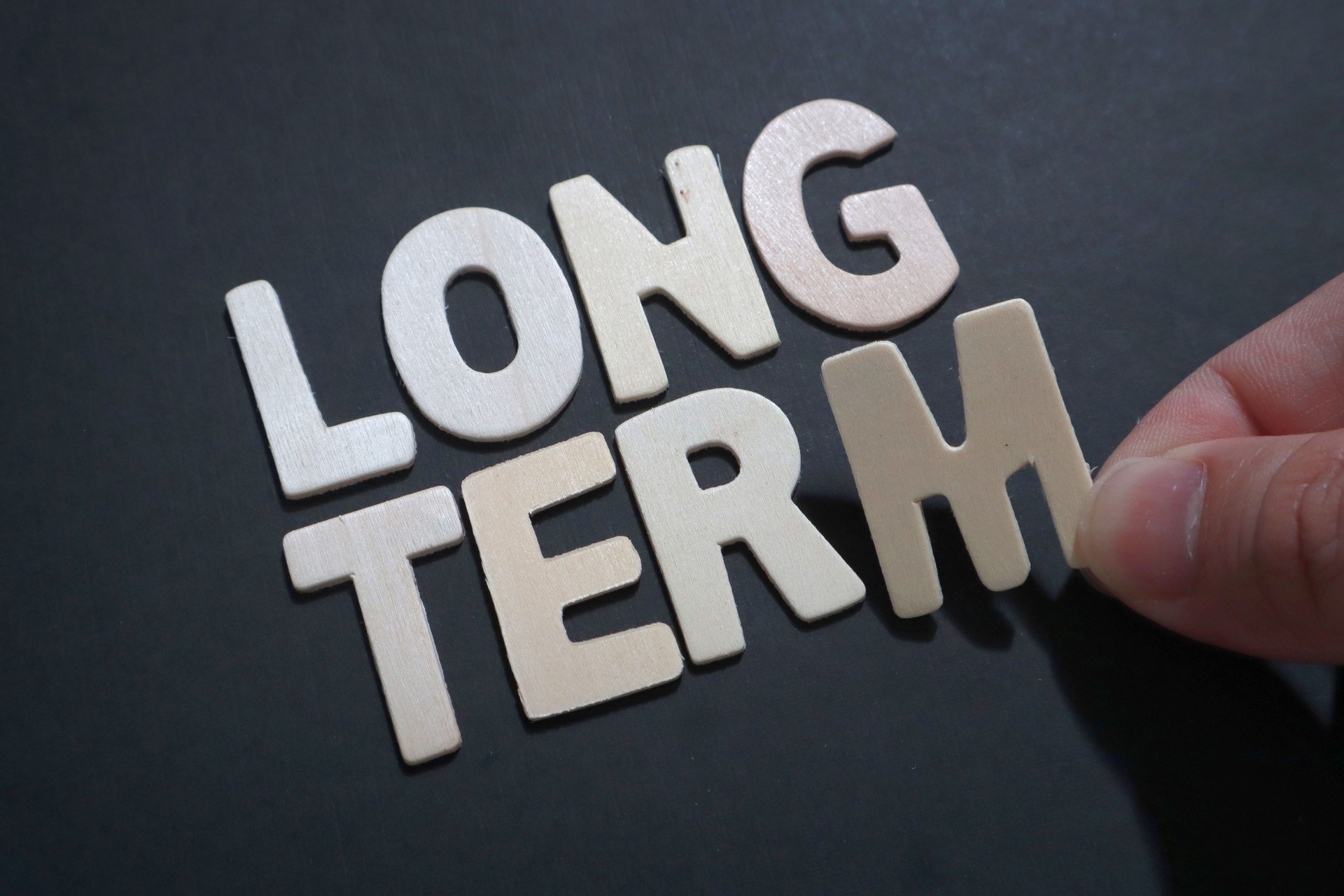 Long term, business motivational inspirational quotes, words typography lettering
